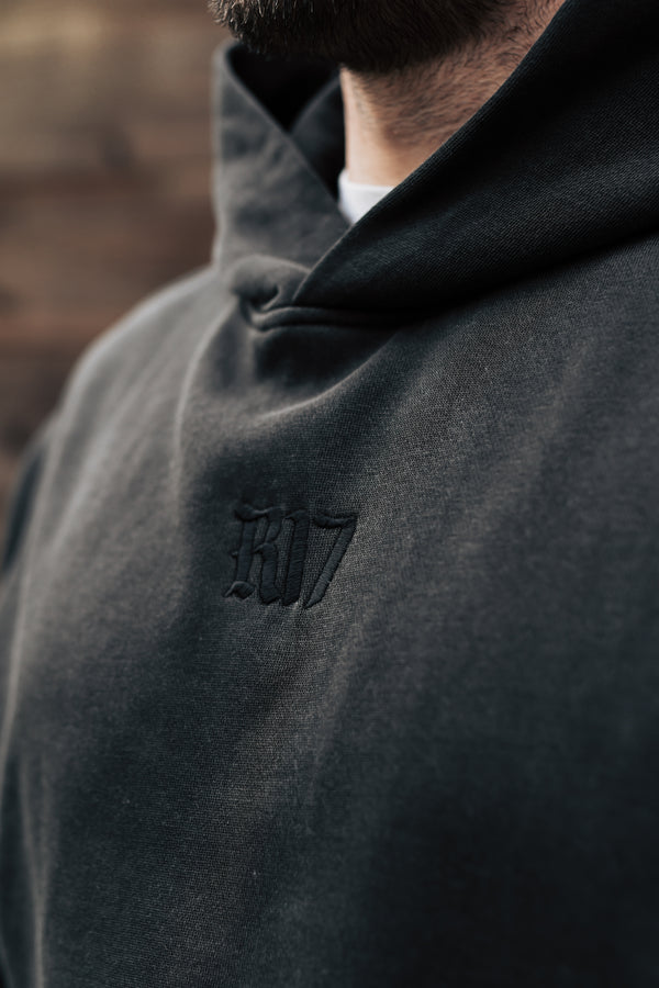 Signature Relaxed Hoodie - Faded Black