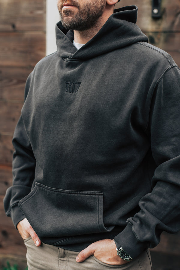 Signature Relaxed Hoodie - Faded Black