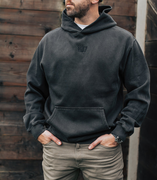 Signature Relaxed Hoodie - Faded Black