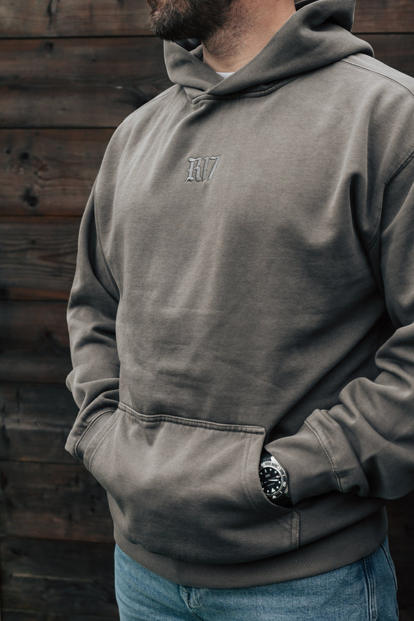 Signature Relaxed Hoodie - Warm Grey