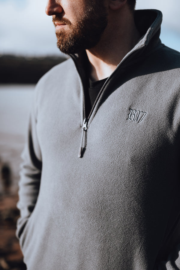 1/4 Zip Fleece - Smoke